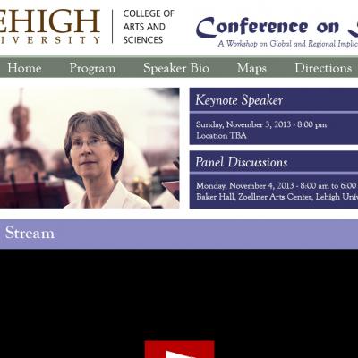 Initial design for Lehigh University's Conference on Syria webpage